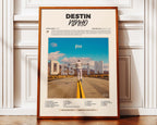 Poster minimaliste encadré de Ninho Destin posé contre un mur bien visible, décoration rap moderne et chic.