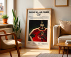 Poster SCH JVLIVS 3 posé dans un salon moderne et lumineux, idée de décoration intérieure rap avec plantes et mobilier design.