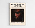 Poster minimaliste encadré de l'album Etoile Noire 2.0 ZLM de Luv Resval bien visible sur fond blanc, impression premium 300g.