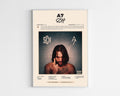 Poster minimaliste encadré de la mixtape A7 de SCH bien visible sur fond blanc, impression premium 300g.