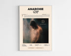 Poster minimaliste encadré de l album Anarchie de SCH bien visible sur fond blanc, impression premium 300g.