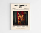 Poster minimaliste encadré de l'album Deo Favente de SCH bien visible sur fond blanc, impression premium 300g.