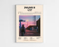 Poster minimaliste encadré de l'album JVLIVS II Marche Noir de SCH bien visible sur fond blanc, impression premium 300g.