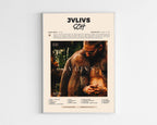 Poster minimaliste encadré de l'album JVLIVS de SCH bien visible sur fond blanc, impression premium 300g.