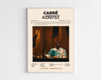 Poster minimaliste encadré de l'album Carré de Werenoi bien visible sur fond blanc, impression premium 300g.