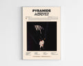 Poster minimaliste encadré de l'album Pyramide de Werenoi bien visible sur fond blanc, impression premium 300g.