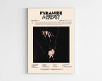 Poster minimaliste encadré de l'album Pyramide de Werenoi bien visible sur fond blanc, impression premium 300g.
