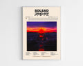 Poster minimaliste encadré de l'album SOLSAD de Zamdane bien visible sur fond blanc, impression premium 300g.